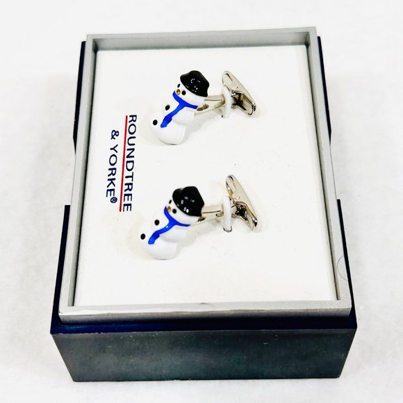 Roundtree & Yorke Snowmen Cufflinks - NIB - Picture 5 of 9